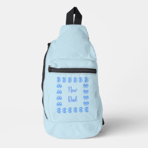 Süße blaue Baby-Jungen-Hasenfüße Ostern Custom Crossbody Bag