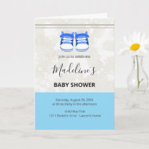 Süße blaue Babyparty-Einladung – Anpassbar