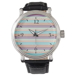 Süße blaue braune Streifen  Armbanduhr