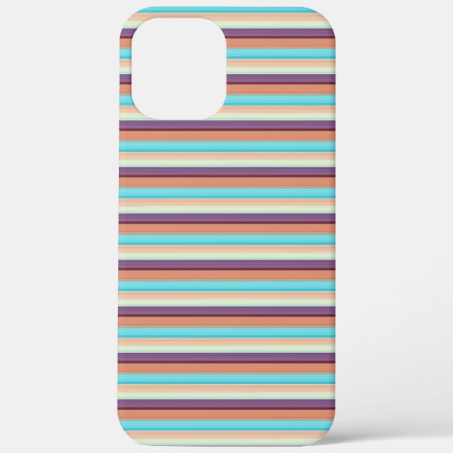Süße blaue braune Streifen  Case-Mate iPhone Hülle (Rückseite)