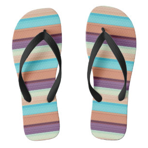 Süße blaue braune Streifen Flip Flops