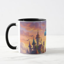 Süße blaue Drachen-Fantasie-Kaffeetasse 