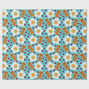Süße blaue Eier Speck Erdbeeren Blaubeeren Geschenkpapier