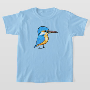 Süße Blaue Eisvogel-Vogel-Kunst T-Shirt