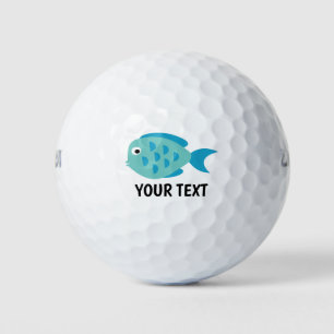Süße blaue Fische individuell bedruckte Golfbälle