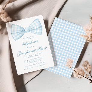 Süße blaue Fliege Band Baby-Junge Dusche Einladung