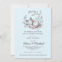 Süße Blaue Fuchs-Jungen-Babyparty
