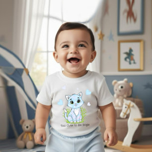 Süße blaue Katze Baby Strampler
