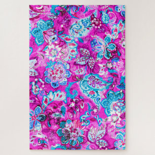Süße blaue rosa Blumenmuster