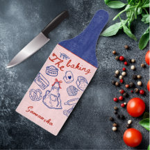 Süße blaue rote Back-Doodles auf individuellem Gla