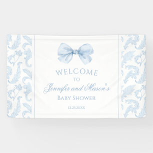 Süße blaue Toile-Bogen-Baby-Junge-Shower-Willkomme Banner