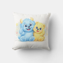 Süße blaue und gelbe Monster beste Freunde