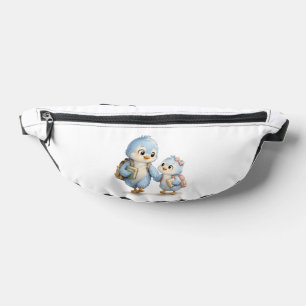 Süße Blaue Vogel-Geschwister Gürteltasche