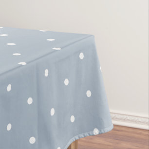 Süße blaue weiße Punkte Retro- Tischdecke