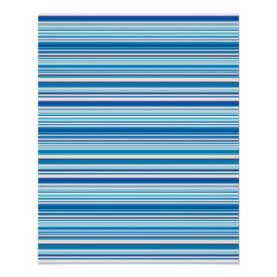 Süße blaue weiße Streifen Poster