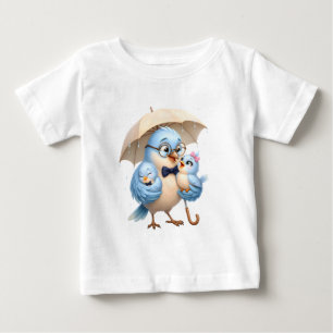 Süße Blaumeisen-Familie Papa Kinder T-Shirt