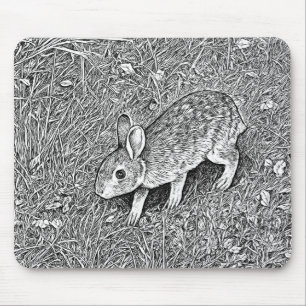 Süße Bleistiftskizze Hase  Mousepad
