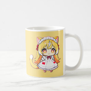 Süße blonde Chibi Neko - Midi-Kleid Kaffeetasse