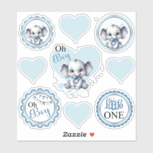 Süsse Blue Elephant - Little Peanut Aufkleber