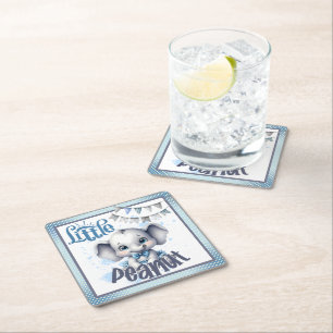 Süsse Blue Elephant - Little Peanut Rechteckiger Pappuntersetzer