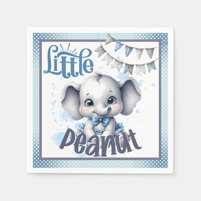 Süsse Blue Elephant - Little Peanut Serviette (Vorderseite)