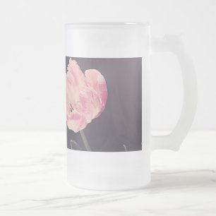 Süße blühende Tulpen - Personalisiert Mattglas Bierglas