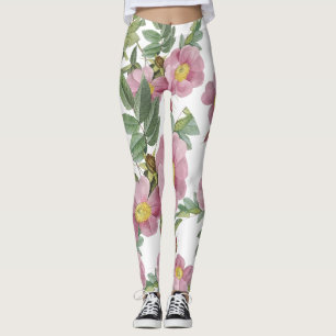 Süße Blume Sommermuster trendig hübsch weiß Leggings