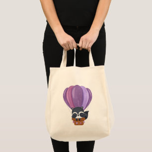 Süße Blumen Baby Waschbär Cartoon Tragetasche
