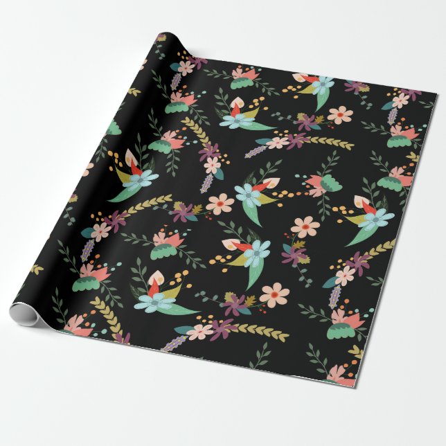 Süße Blumen Geschenkpapier (Ungerollt)
