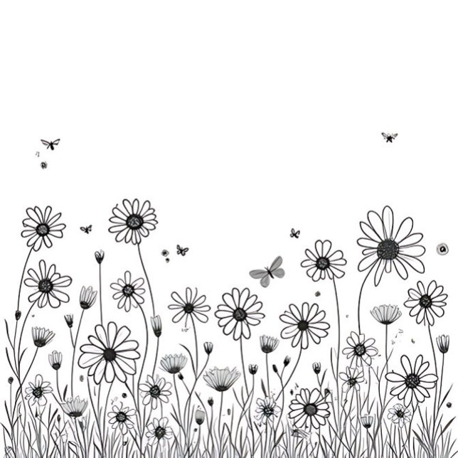 Süße Blumen-Handyhülle – Schwarz & Weiß Wildblume iPhone 16 Hülle (Von Creator hochgeladen)