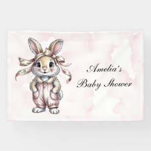 Süße Blumen-Häschen-Girl-Baby-Party Banner