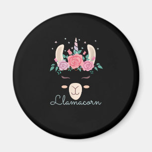 Süße Blumen Lamacorn Lama Einhorn Kawaii Blumen Magnet