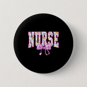 Süße Blumen Nk Krankenschwester Coquette Schleife Button