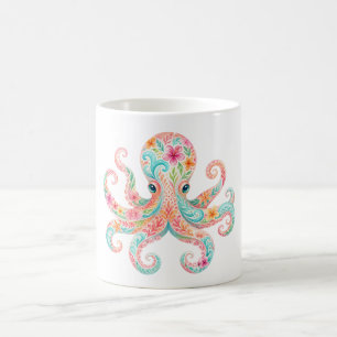 Süße Blumen-Oktopus-Kaffeetasse Kaffeetasse