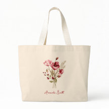 Süße Blumen-Wildblumen-Name-Script-Tasche
