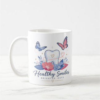Süße Blumen-Zahnarzt-Kaffeetasse Gesunde Lächeln H Kaffeetasse