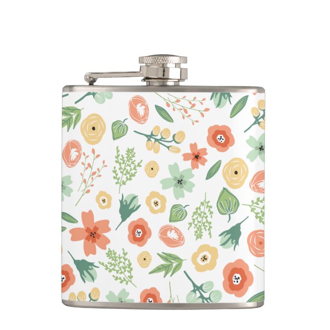 Süße Blumenflasche Flachmann (Vorderseite)