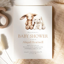 Süße Boho-Aquarell-Plüschtiere Baby Shower