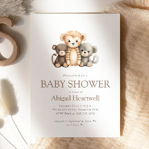 Süße Boho-Aquarell-Stoffaffen-Baby-Shower