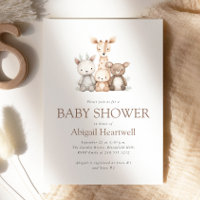 Süße Boho-Aquarell-Stofftiere Baby Shower