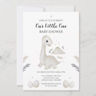 Süße Boho-Dinosaurier-Baby-Shower-Einladung Einladung