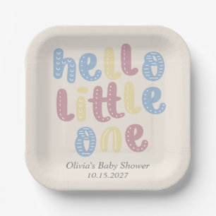 Süße Boho-Hallo-Kleines-Baby-Party Pappteller