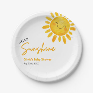 Süße Boho-Hallo-Sonnenschein-Baby-Party Pappteller