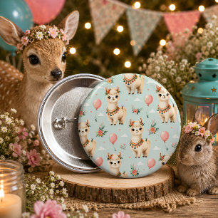 Süße Boho-Lama Button
