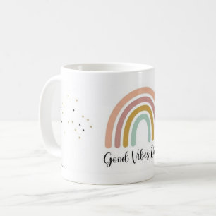 Süße Boho-Regenbogen-Kaffeetasse - Ästhetische Tas Kaffeetasse