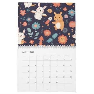 Süße Boho-Waldtier-Zelt-Kinderbekleidung Kalender