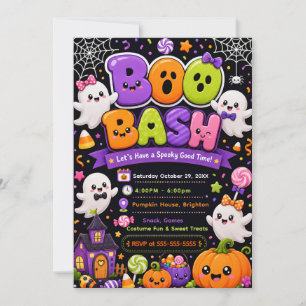 Süße Boo-Bash-Halloween-Party Einladung