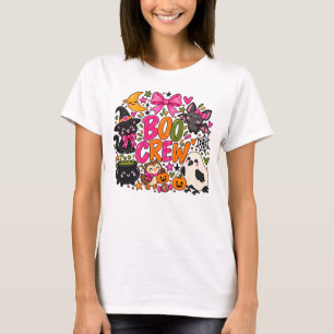Süße Boo-Crew-Halloween-Tiere Gruselige Mädchen T-Shirt