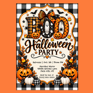 Süße Boo-Halloween-Party Einladung