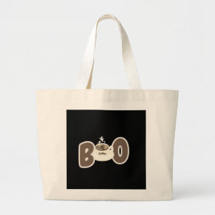 Süße Boo-Kaffee-Halloween Jumbo Stoffbeutel